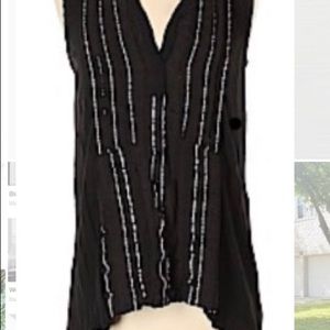 Anthropologie Deletta  black and white top